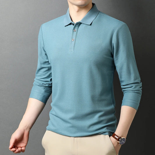 Herren-Polo-T-Shirt (langärmlig)