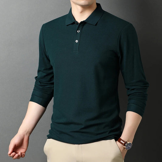 Herren-Polo-T-Shirt (langärmlig)