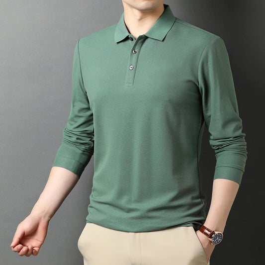 Herren-Polo-T-Shirt (langärmlig)