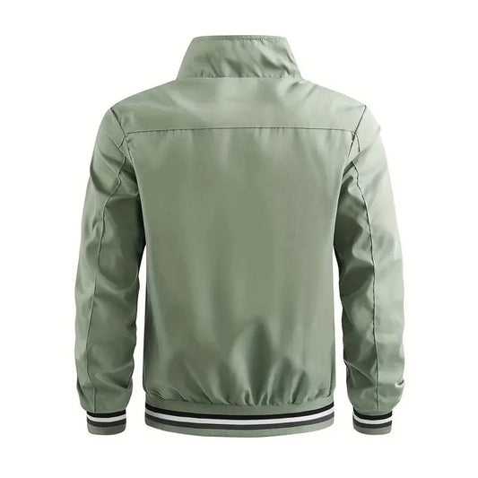 Chaqueta casual para hombre (con cremallera completa)