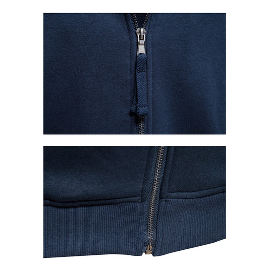 Pull pour homme, sweat-shirt avec poches (fermeture éclair intégrale)