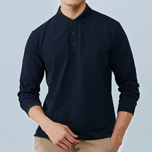 Herren-Polo-T-Shirt (langärmlig)