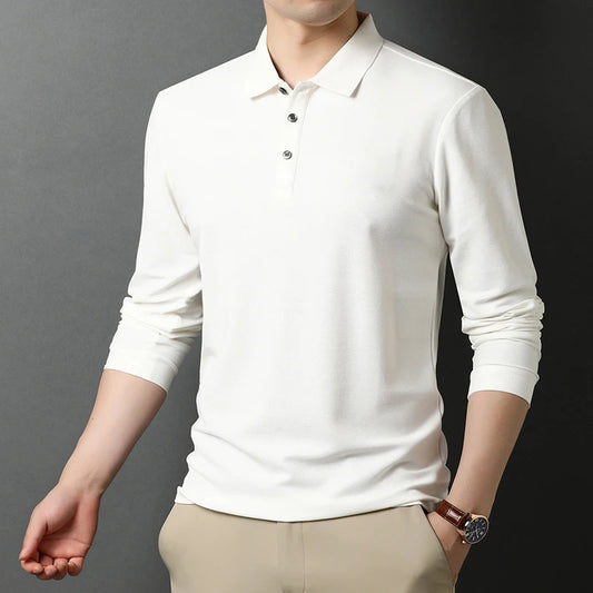 Herren-Polo-T-Shirt (langärmlig)