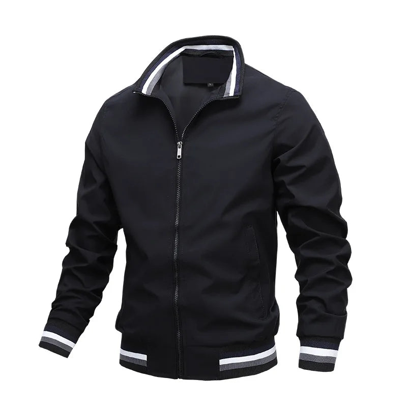 Chaqueta casual para hombre (con cremallera completa)