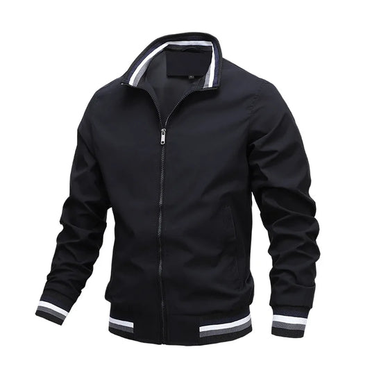 Chaqueta casual para hombre (con cremallera completa)