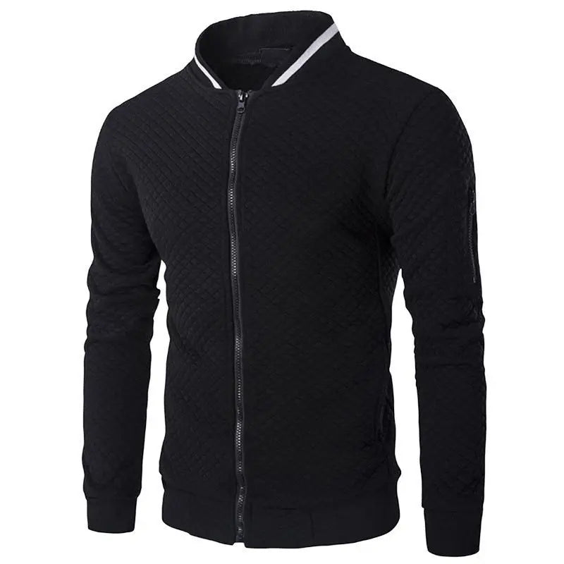Chaqueta bomber casual de hombre (cremallera completa)