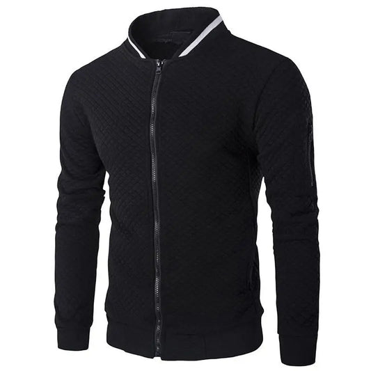 Chaqueta bomber casual de hombre (cremallera completa)