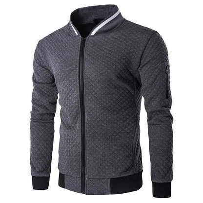 Chaqueta bomber casual de hombre (cremallera completa)