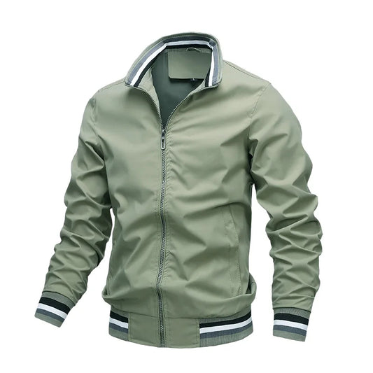 Chaqueta casual para hombre (con cremallera completa)