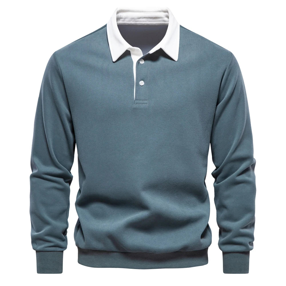 Men's Polo Neck Sweatshirt