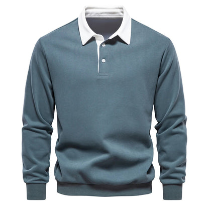Men's Polo Neck Sweatshirt