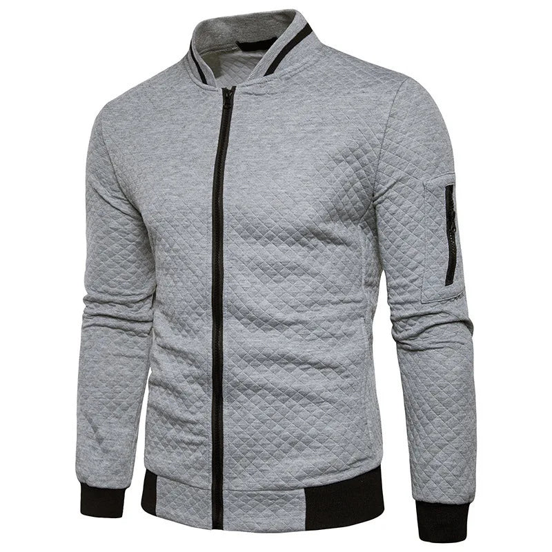 Chaqueta bomber casual de hombre (cremallera completa)