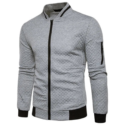 Chaqueta bomber casual de hombre (cremallera completa)