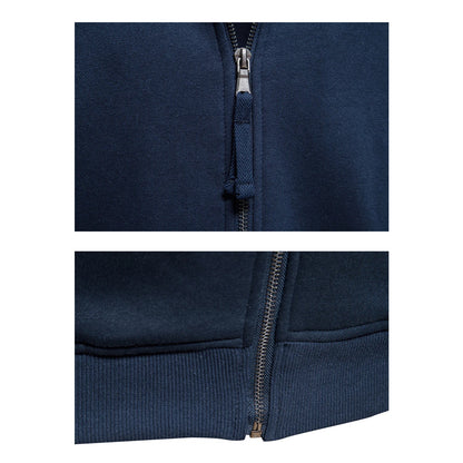 Pull pour homme, sweat-shirt avec poches (fermeture éclair intégrale)