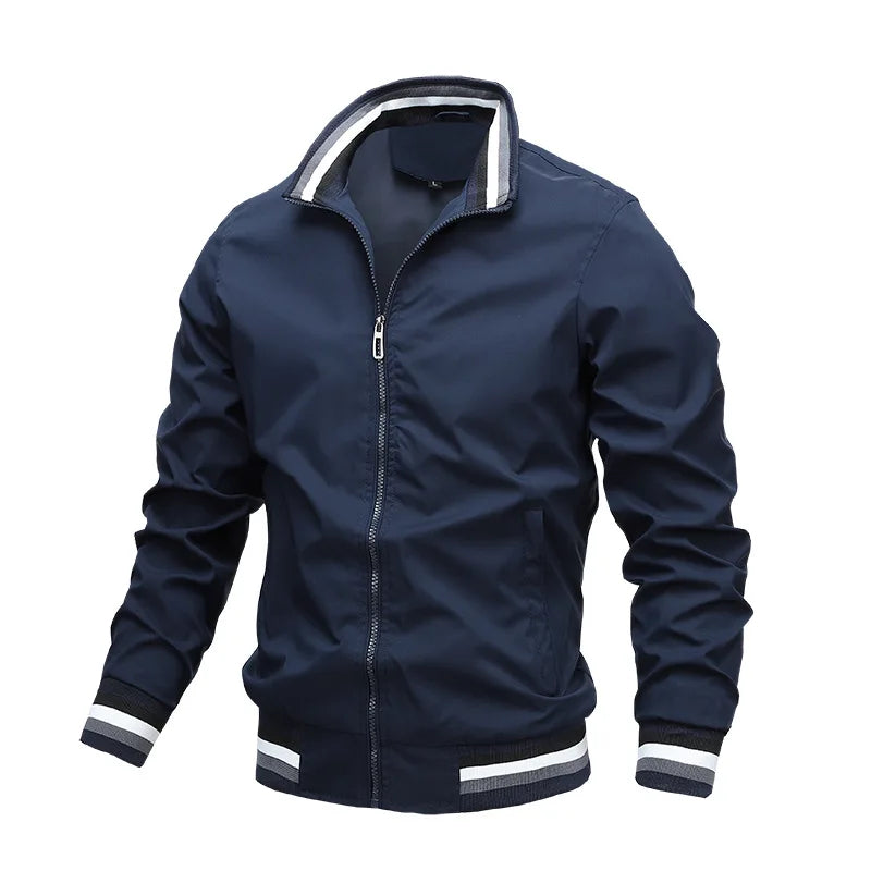 Chaqueta casual para hombre (con cremallera completa)