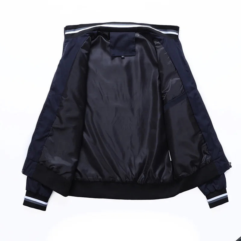 Chaqueta casual para hombre (con cremallera completa)