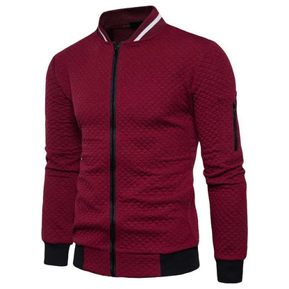 Chaqueta bomber casual de hombre (cremallera completa)