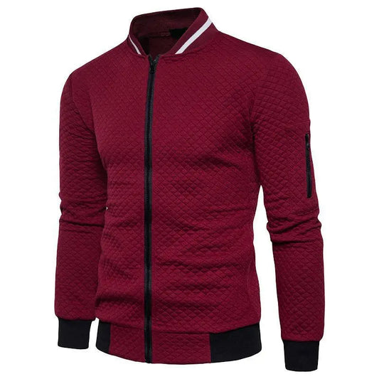 Chaqueta bomber casual de hombre (cremallera completa)