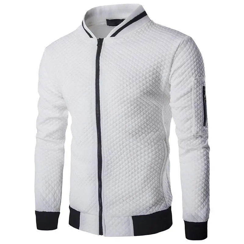 Chaqueta bomber casual de hombre (cremallera completa)