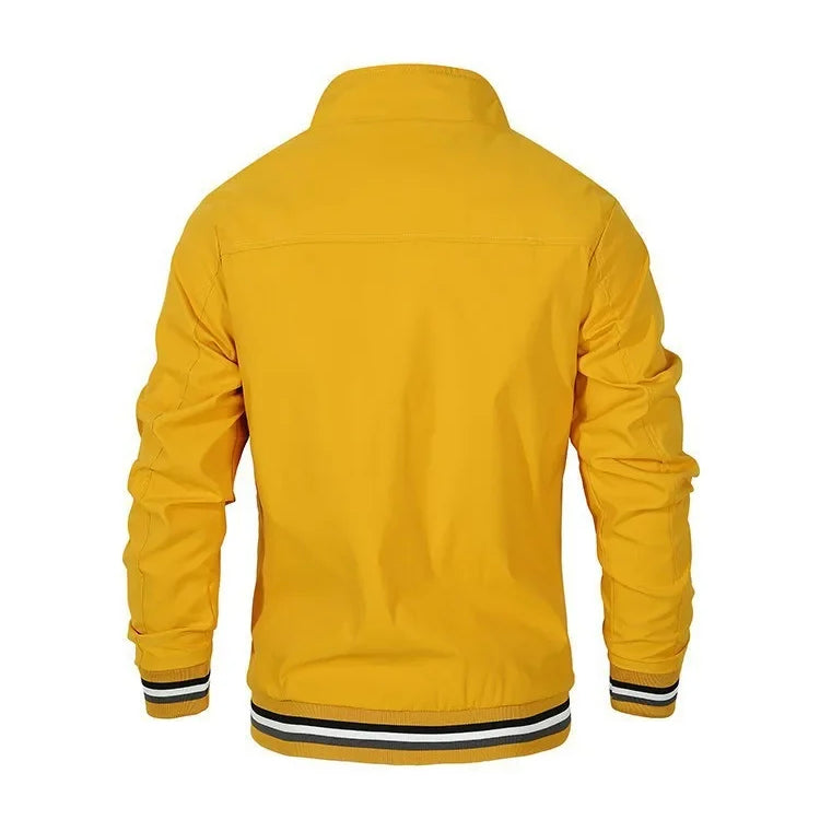 Chaqueta casual para hombre (con cremallera completa)